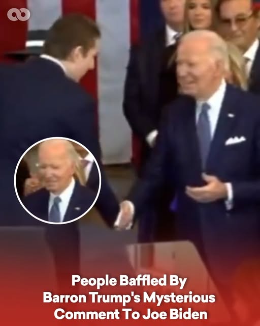 People Curious About Barron Trump’s Enigmatic Remark to Joe Biden