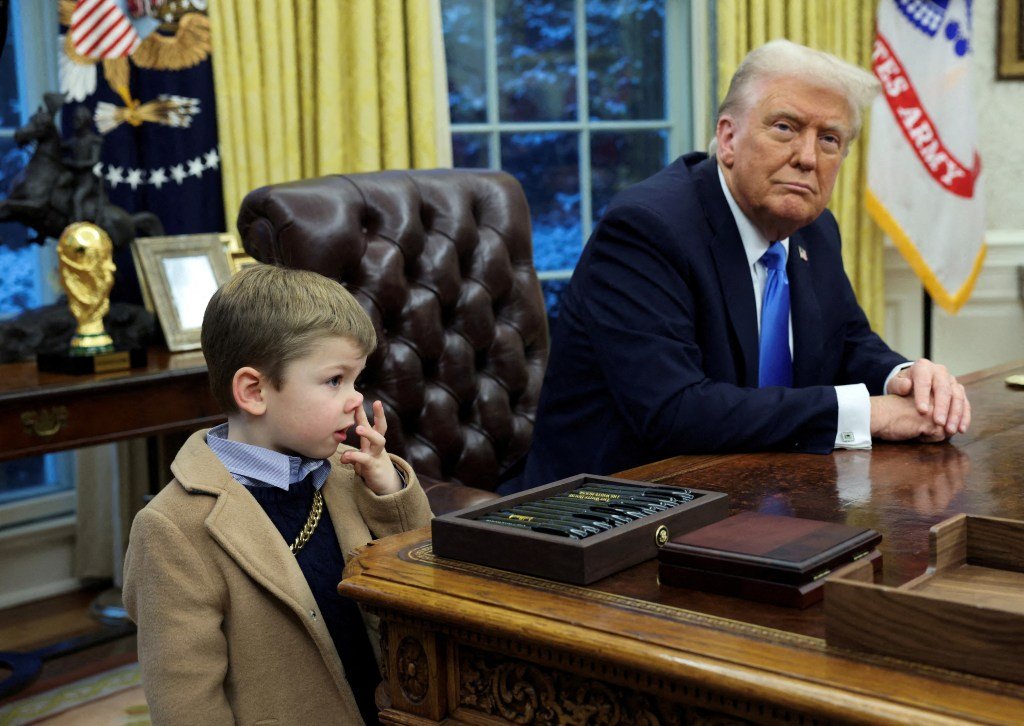 Trump Swaps Out Resolute Desk in Oval Office Days After Elon Musk’s Son X Appeared to Wipe Booger On It