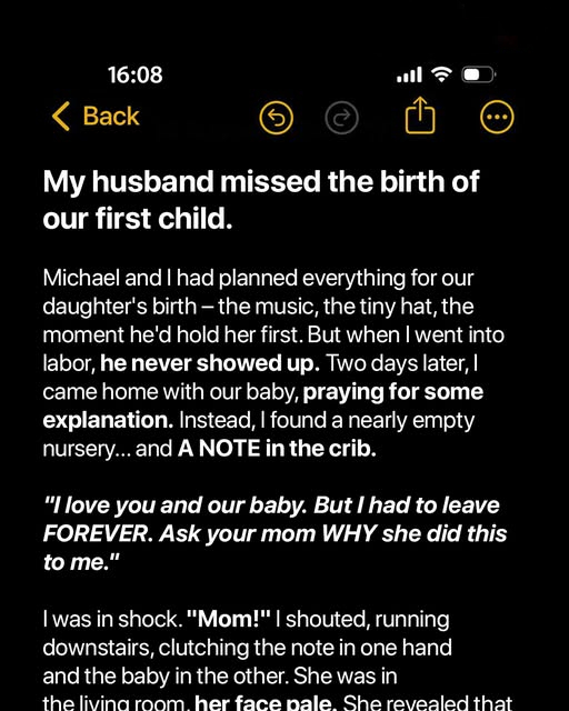 MY HUSBAND MISSED THE BIRTH OF OUR FIRST CHILD — AFTER DISCHARGE, I RETURNED TO AN EMPTY HOUSE AND A CREEPY NOTE IN THE CRIB