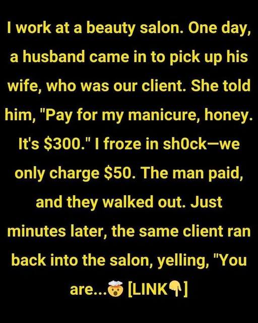 I work at a beauty salon
