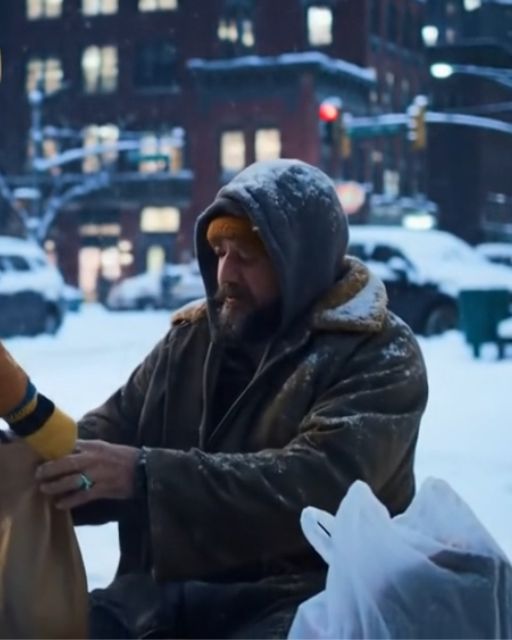 I Gave My Scarf to a Homeless Man on New Year’s Eve — 3 Years Later, He Came Back With a Worn Suitcase and a Look I Couldn’t Forget