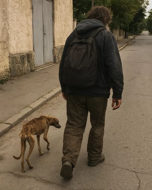 A Stray Dog Followed Him for Miles. When Asked Why, He Said, “I Gave Him Half My Sandwich. He Gave Me a Reason to Keep Going.”