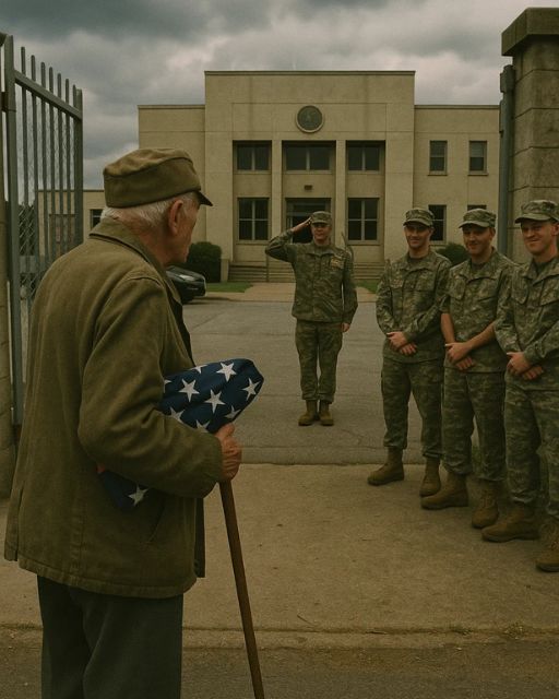 Young Soldiers Laughed at the Elderly Stranger — Until the Commander Came Out and Called Him “Sir”