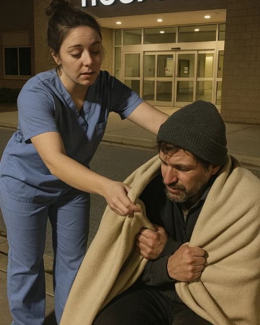 Tired Night Nurse Gives Her Blanket To A Shivering Man Outside The Hospital — The Next Morning, She’s Called To The Director’s Office
