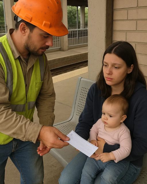 Construction Worker Gives Last Paycheck To A Woman And Her Baby Stranded At The Station — The Next Day, A Strange White Limo Parked Outside His Home
