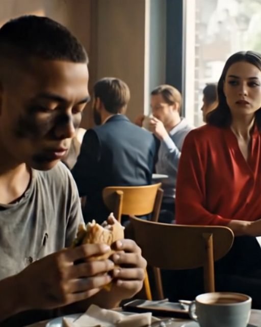 He Sat Down Looking Homeless—But When He Spoke, Everyone At The Cafe Fell Silent