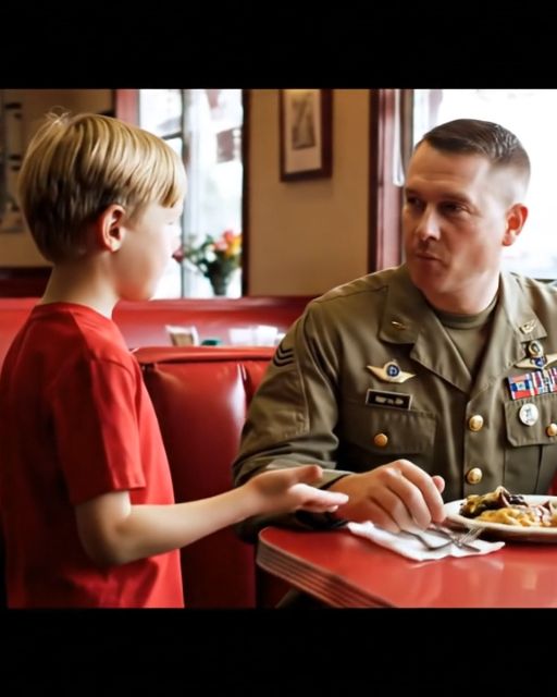 My Son Walked Up to a Stranger in Uniform at the Diner—What He Said Made the Whole Place Go Silent