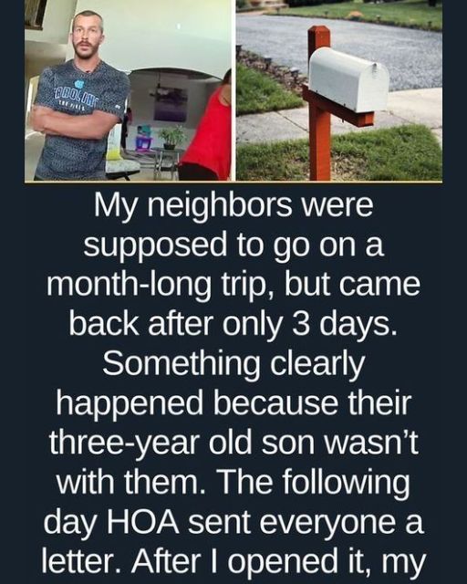 My Neighbors Returned From Vacation Without Their Son—Then The HOA Sent A Letter That Changed Everything