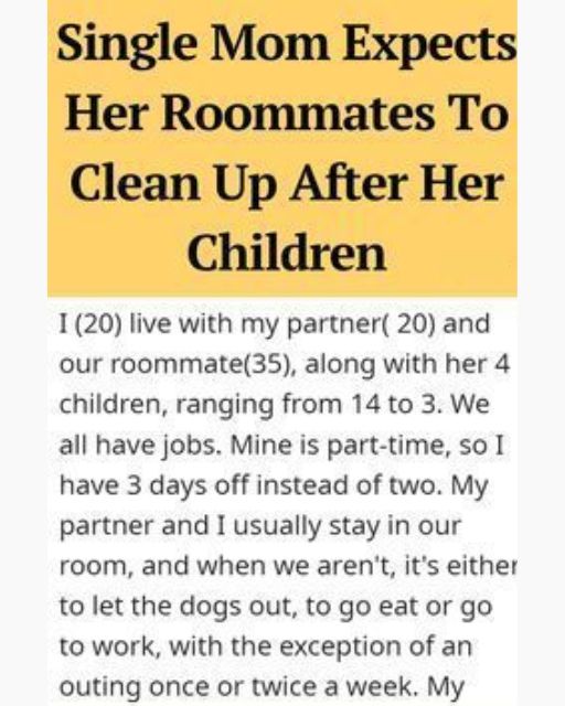 Our Roommate Moved In With Four Kids—Now She Expects Us To Be Their Maids