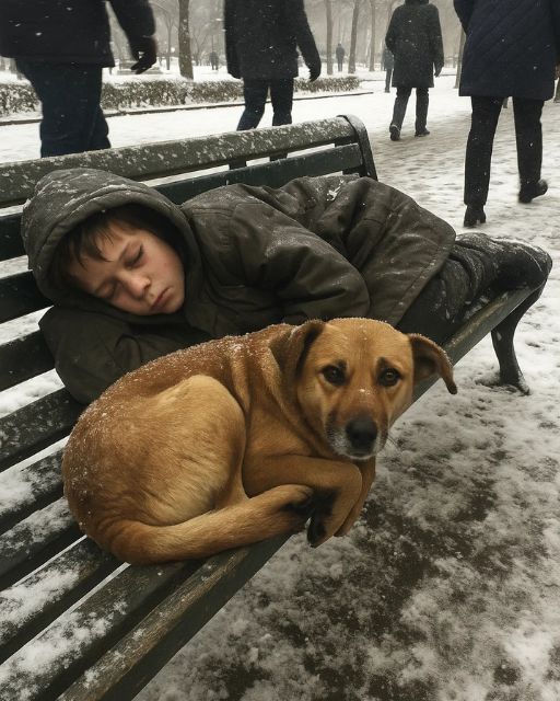 He Was Just A Kid Asleep In The Snow—But The Dog Wouldn’t Let Me Pass