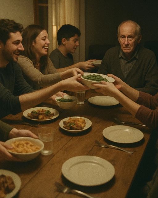 Everyone Was Laughing Around the Table—but My Father Hadn’t Touched His Fork