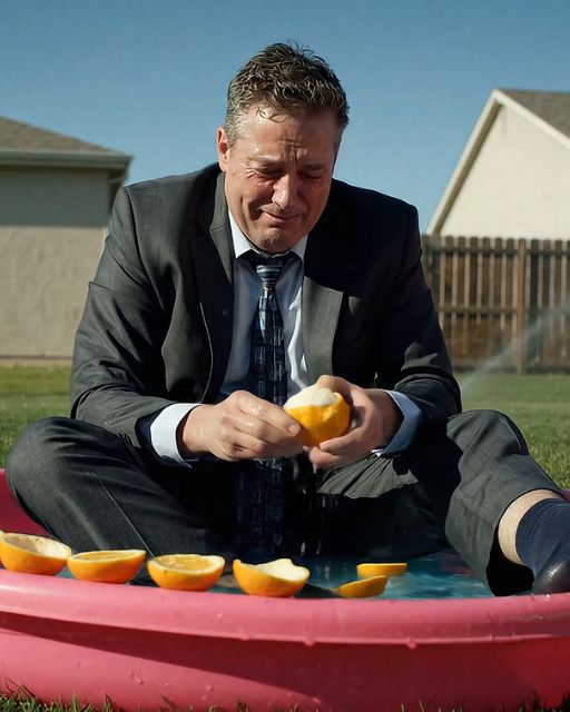 He Peels Oranges In A Kiddie Pool Every Saturday—But Won’t Tell Us Who They’re For