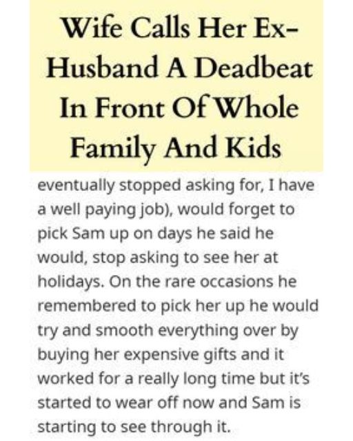 I Called My Ex A Deadbeat Dad In Front Of Our Kids—And I Didn’t Even Raise My Voice