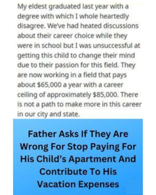 My Dad Stopped Paying For My Apartment Because He “Deserved A Vacation”