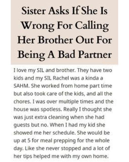 I Thought My Sister-In-Law Was Just Neat—Until I Saw What My Brother Wasn’t Doing