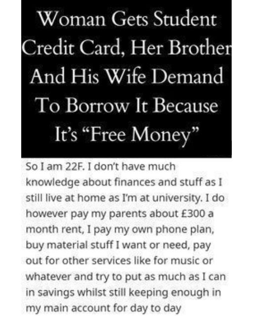 My Brother Said My Student Credit Card Was “Free Money”—And Demanded I Hand It Over