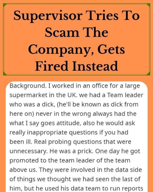 Our Supervisor Tried To Scam The Company Using Fake Data—But His Own Team Took Him Down