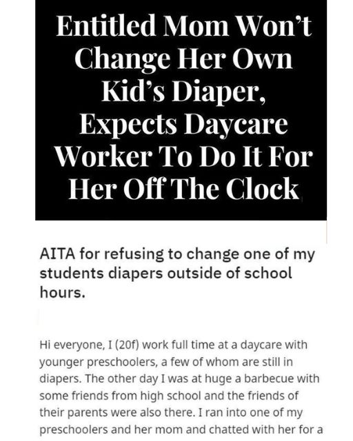 She Handed Me A Diaper At A Barbecue—Then Got Mad When I Said “Not My Job”