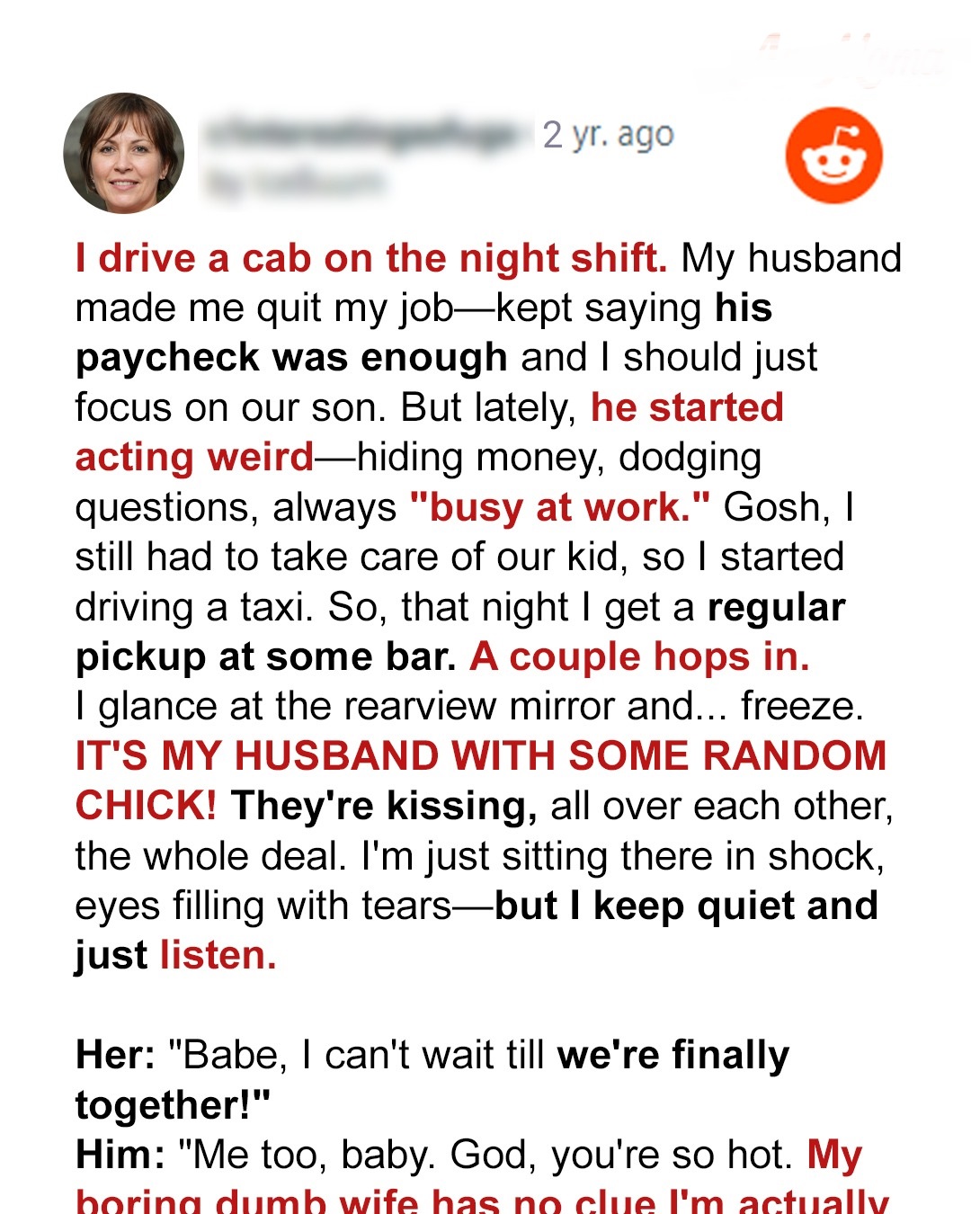 I Caught My Husband Cheating In My Cab—But The Twist Came From Who Helped Me After