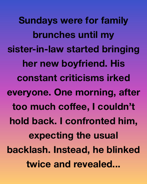 A Change At Sunday Brunch