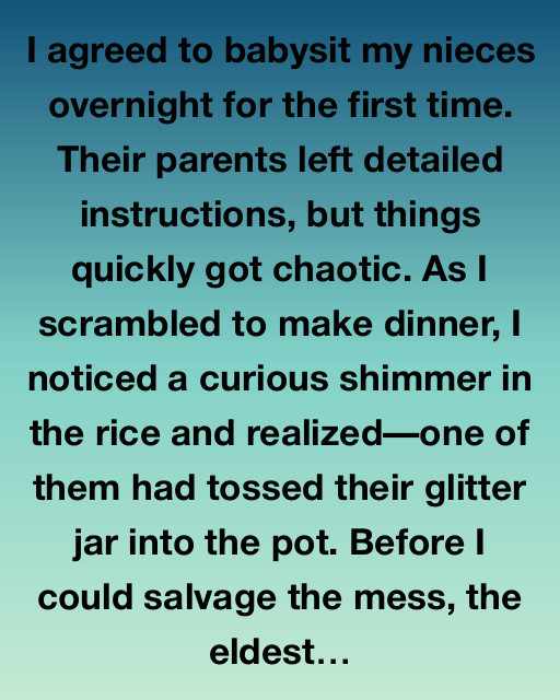 The Glittery Adventure of Two Mischievous Nieces and an Unexpected Visitor