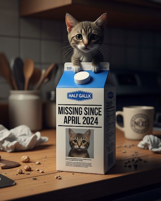 She Left Her Cat With Me For A Week, But Then I Found The Picture Of It On A Milk Carton
