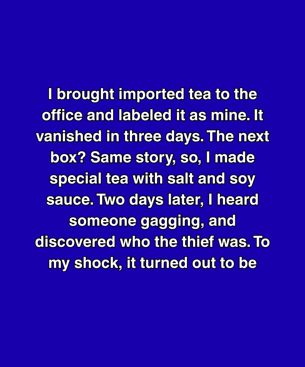 The Office Tea Thief Turned Out To Be The Last Person I Ever Suspected