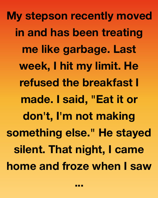 My Stepson Treated Me Like Garbage… Until Life Taught Us Both a Lesson