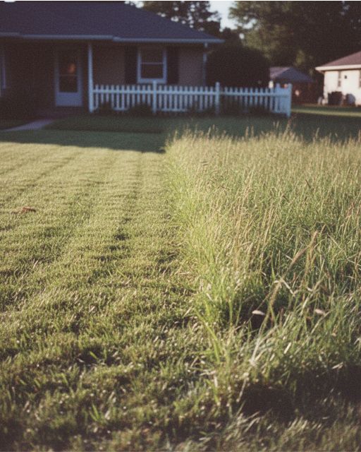 He Only Mows Half The Lawn—Right Up To Our Property Line