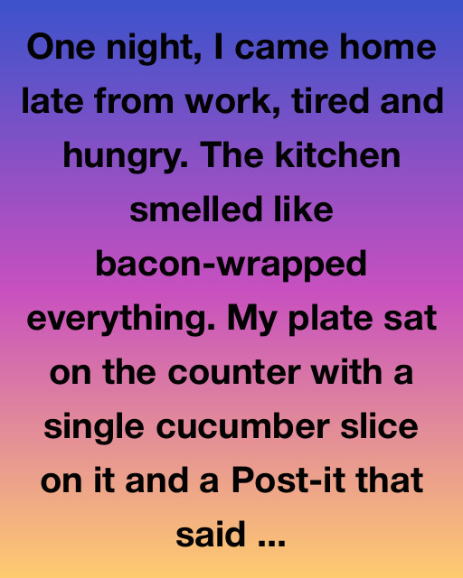 The Cucumber Slice And The Post-It Note