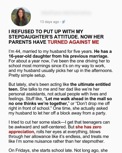 I Refused To Put Up With My Stepdaughter’s Attitude, Now Her Parents Have Turned Against Me