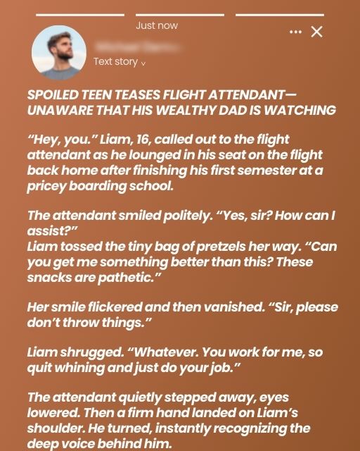 Spoiled Teen Teases Flight Attendant — Unaware That His Wealthy Dad Is Watching