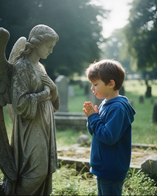 My Son Whispered To A Cemetery Statue—Now A Stranger Won’t Stop Calling Me