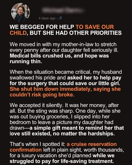 We Begged For Help To Save Our Child, But She Had Other Priorities