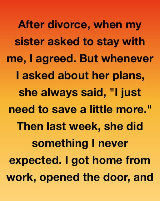 After Divorce, My Sister Moved In—But What She Did With My Home Left Me Stunned