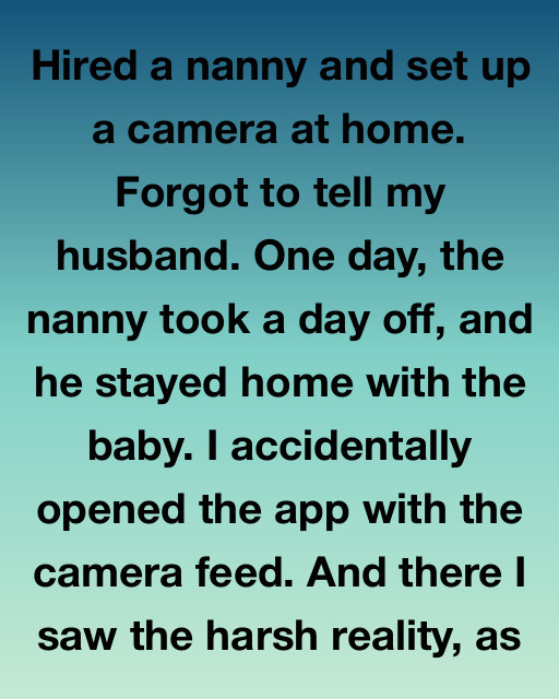 Hired a Nanny and Set Up a Camera at Home. Forgot to Tell My Husband.