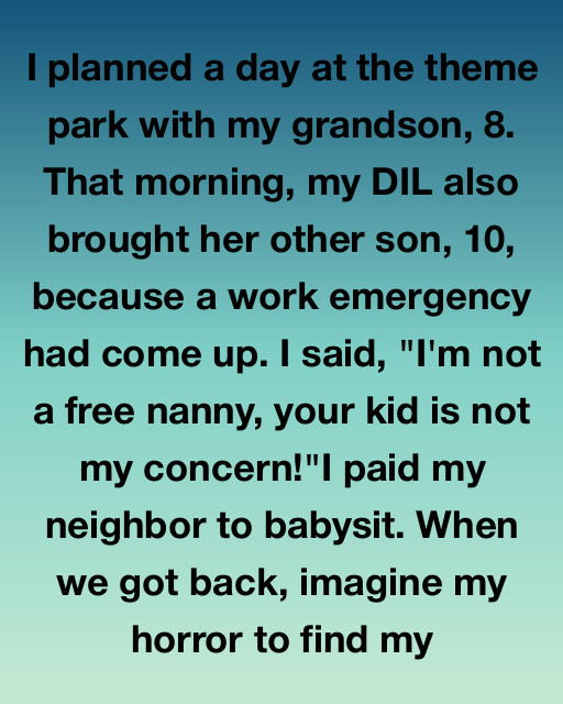 I Planned A Day At The Theme Park With My Grandson, But My DIL Dumped Her Other Son On Me Too