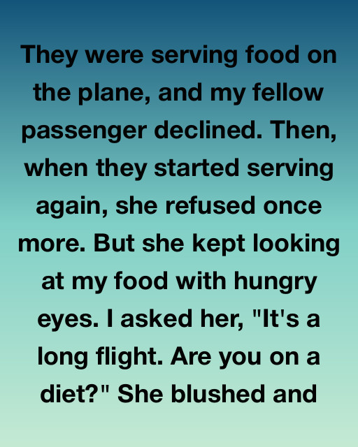 She Refused Plane Food Twice—But When I Shared Mine, I Learned Her Secret