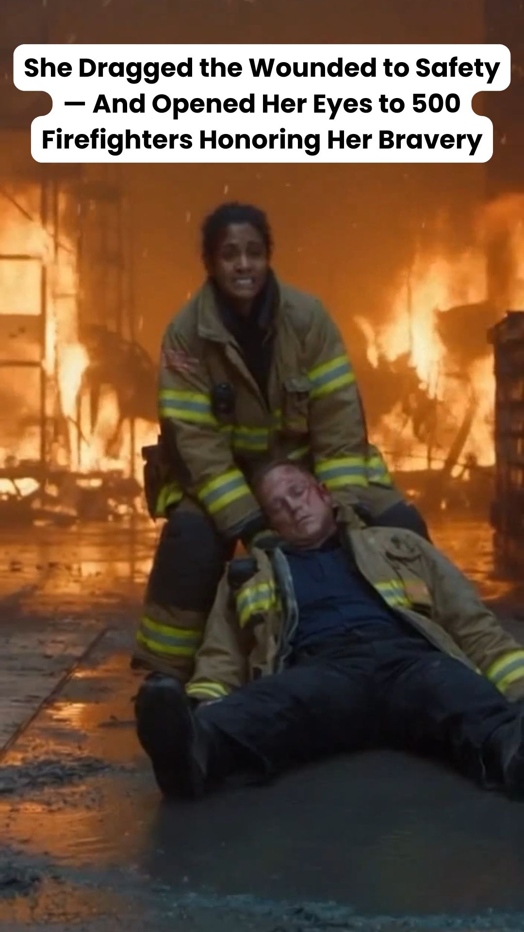 She Dragged the Wounded to Safety — And Opened Her Eyes to 500 Firefighters Honoring Her Bravery