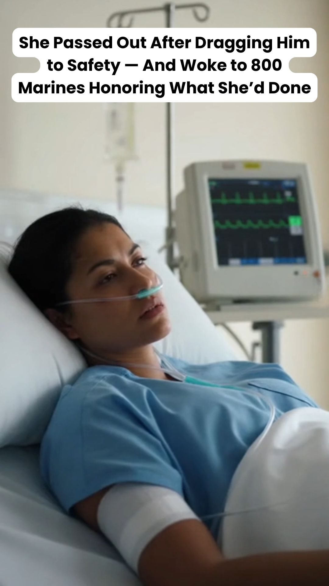 She Passed Out After Dragging Him to Safety — And Woke to 800 Marines Honoring What She’d Done