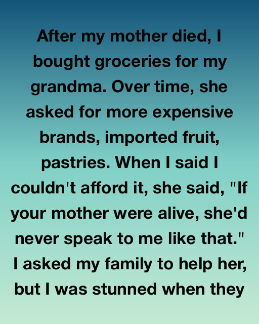 The Groceries She Demanded After My Mom Passed