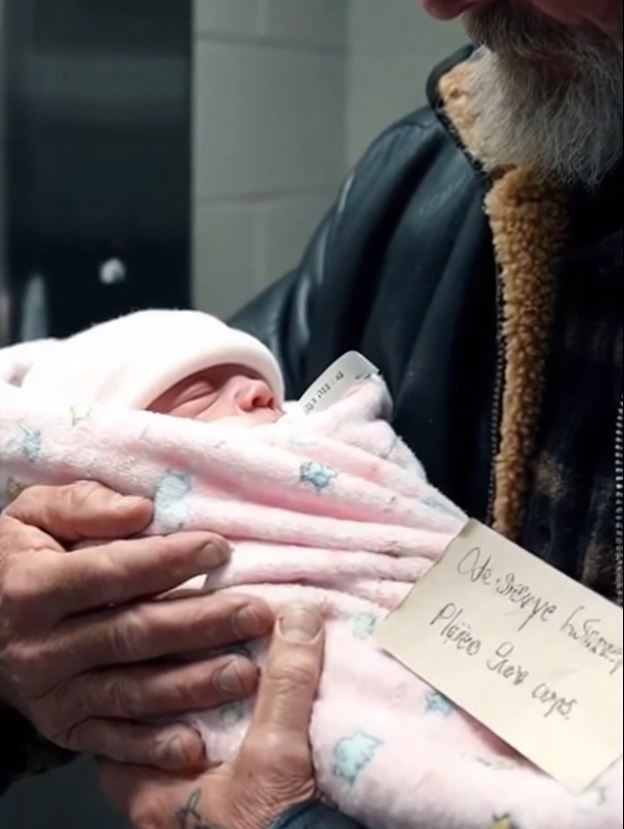 A Biker Cradled A Newborn For Eight Hours In A Blizzard After Finding Her Abandoned In A Gas Station Bathroom