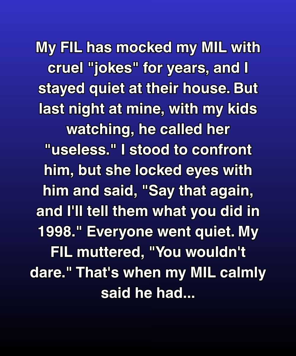 My Father-In-Law Called His Wife “Useless”—Then She Exposed A Decades-Old Secret In Front Of Everyone