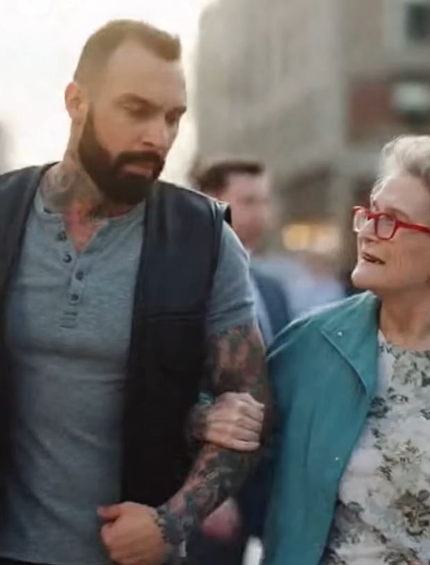 People Whispered He Was Up To No Good When They Saw A Tattooed Biker Helping An Elderly Woman Cross The Street — But Moments Later, She Revealed A Secret From The 1960s That Left Him Completely Speechless…
