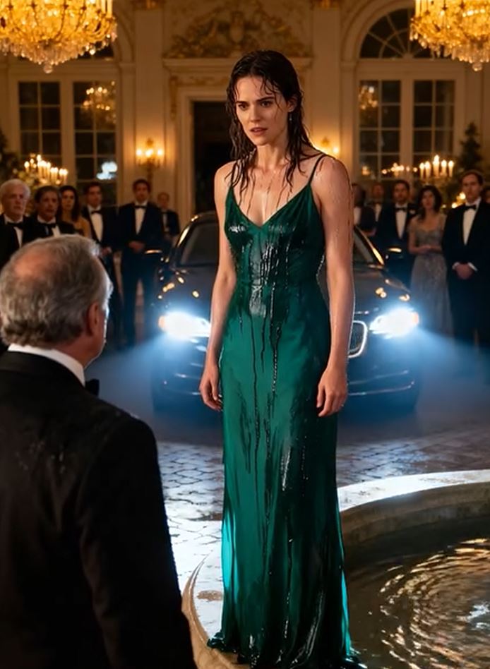 “She Couldn’t Even Get A Date,” My Dad Yelled—Then He Shoved Me Into The Fountain. The Guests Clapped. Soaking Wet, I Smiled And Said, “Don’t Forget This Moment.” Twenty Minutes Later, Headlights Cut Through The Courtyard… And Every Face Went White