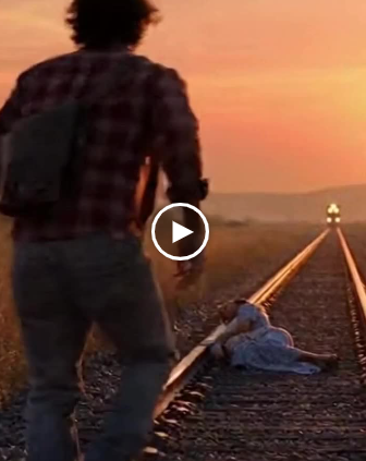 The train whistle pierced the sunset air