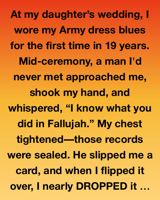 At my daughter’s wedding, I wore my Army dress blues for the first time in 19 year