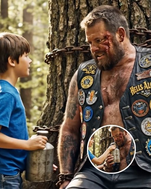 8-Year-Old Discovers A Bloodied Hells Angel Chained To A Tree. His Next Move Stunned The Whole Town.