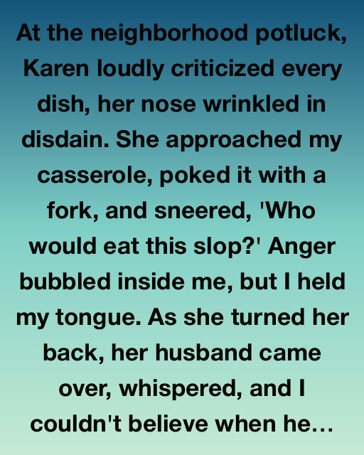 A Lesson Learned at the Potluck