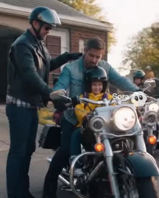 Bikers Surprise Single Dad With Escort—And The Reason Makes The Entire Neighborhood Cheer
